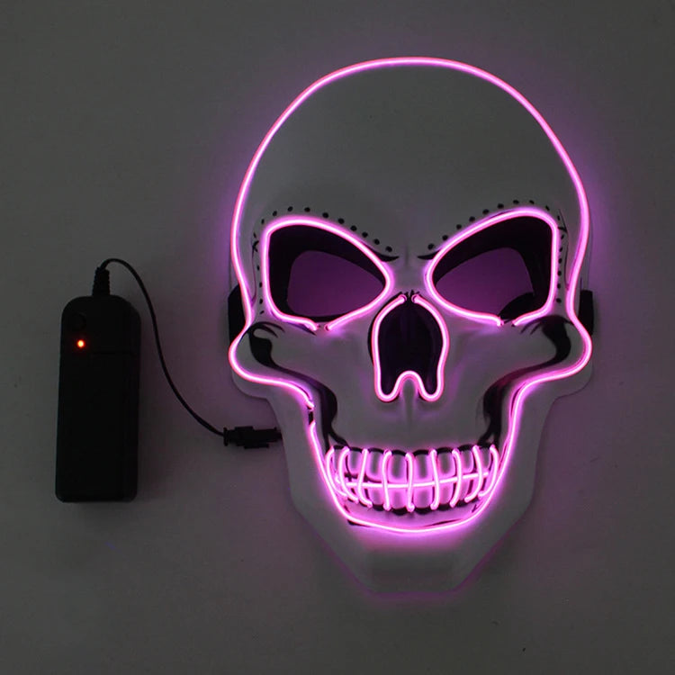Halloween LED Skull Mask – Glowing Cold Light Full Face Mask
