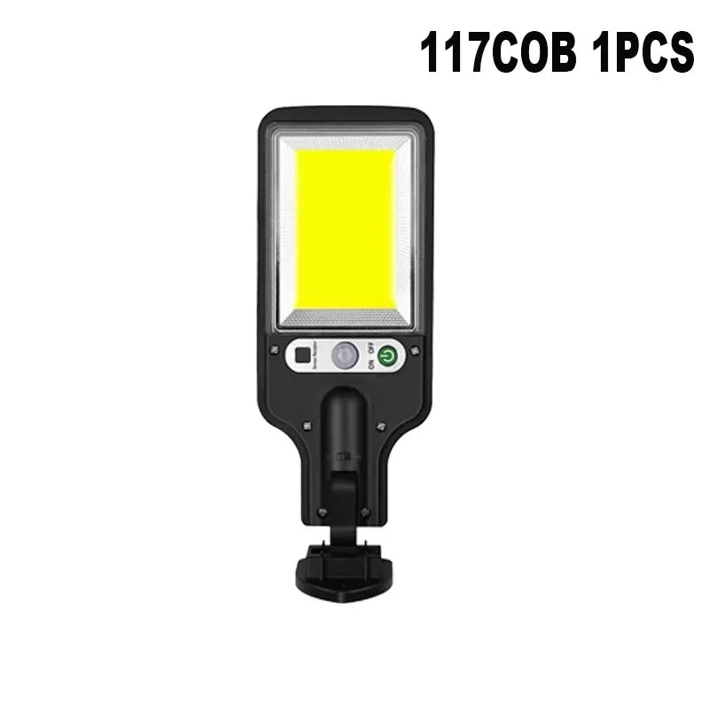 LED Solar Motion Sensor Wall Lights 108/117 COB – Waterproof Outdoor Security Lamps