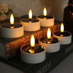 Solar Tea Light Candles – 6PCS Waterproof Flameless LED