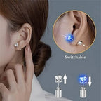 LED Luminous Stud Earrings – Colorful Glowing Zircon Party Jewelry (2PCS)