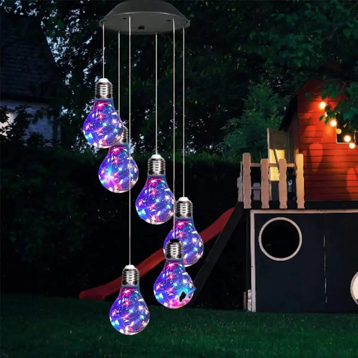 Solar Color Changing Wind Chimes – 6 LED RGB Outdoor Garden Décor