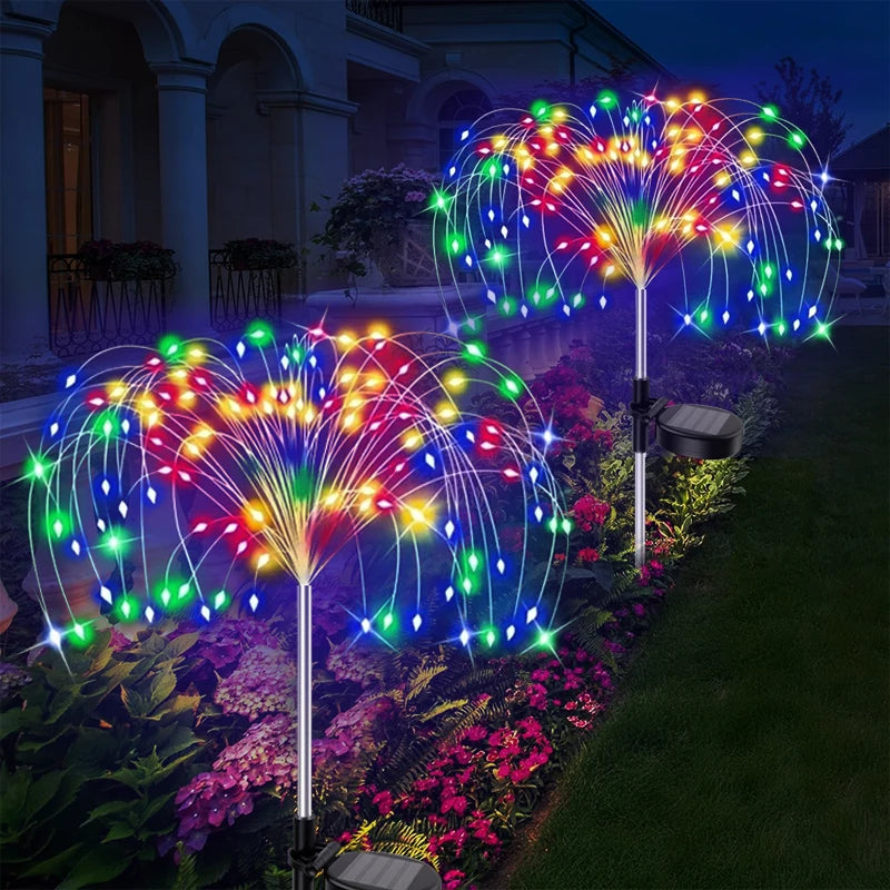 Solar Firework Lights Outdoor – Waterproof LED Garden Pathway Decor