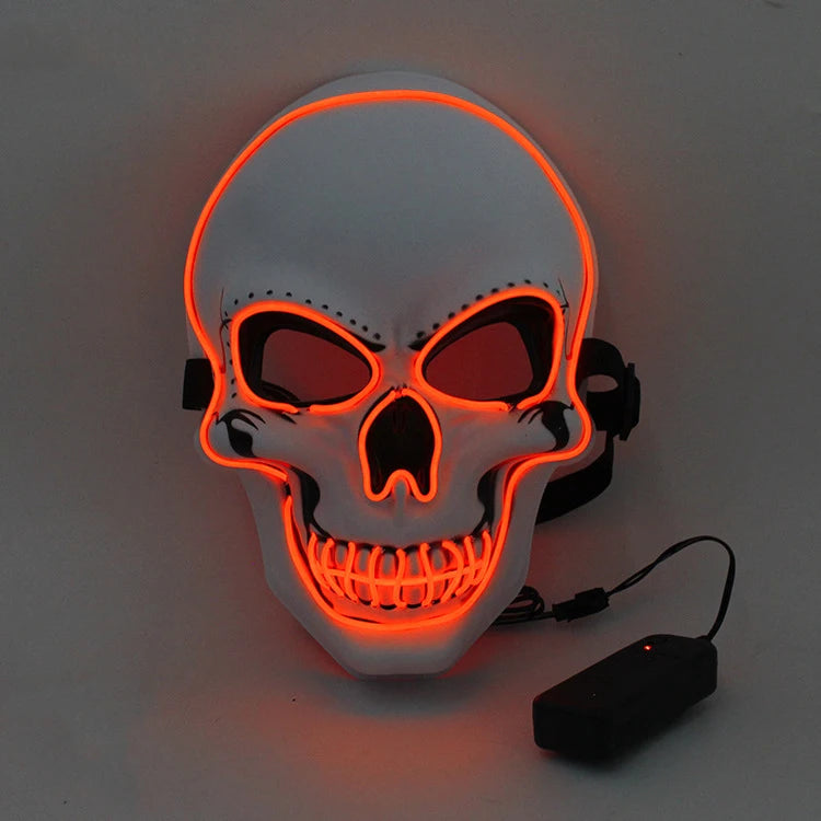Halloween LED Skull Mask – Glowing Cold Light Full Face Mask
