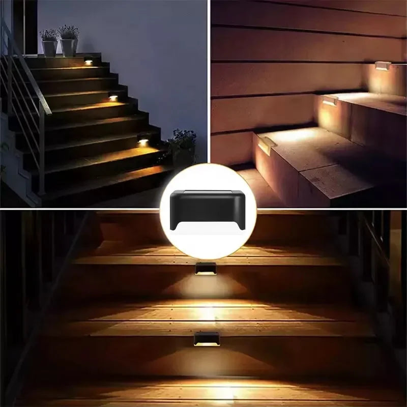 Solar LED Step Lights – Waterproof Outdoor Stair & Fence Lighting