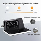 7-in-1 Wireless Charging Station – Fast Charger Dock with Night Light & Bluetooth Clock