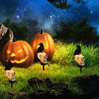 Halloween Solar Crow Skull Light – Outdoor LED Skeleton & Ghost Decoration