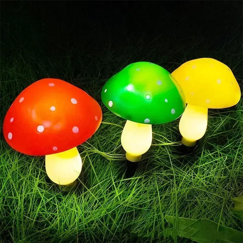 Solar Mushroom Fairy Lights – Christmas & Garden Outdoor Decoration