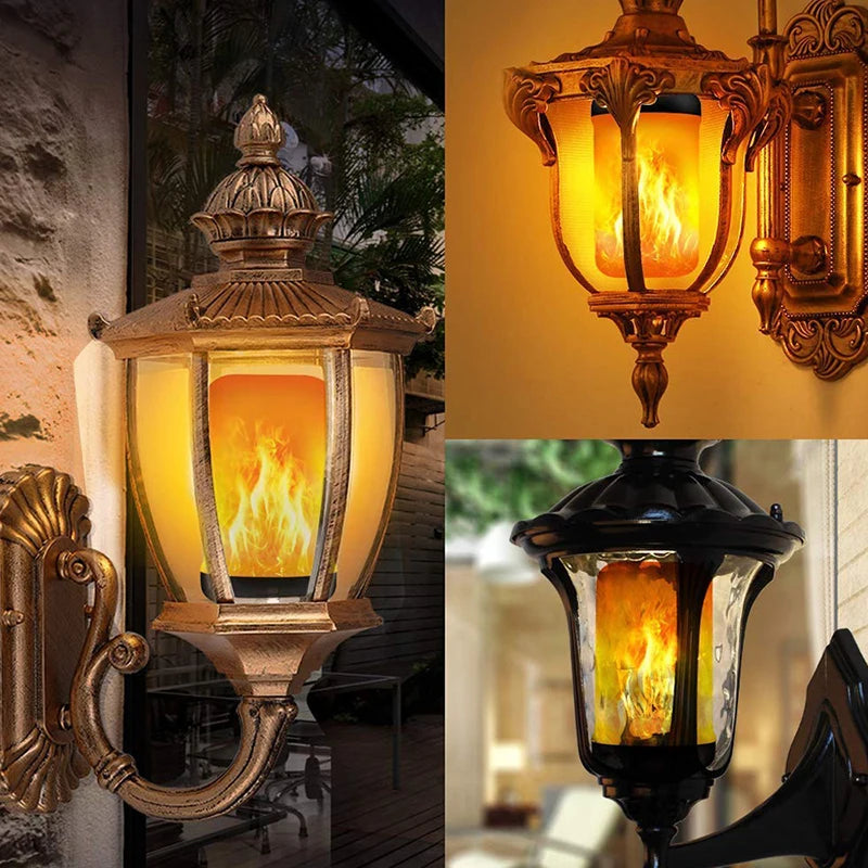 LED Flame Effect Bulb – E14/E27 Flickering Fire Light