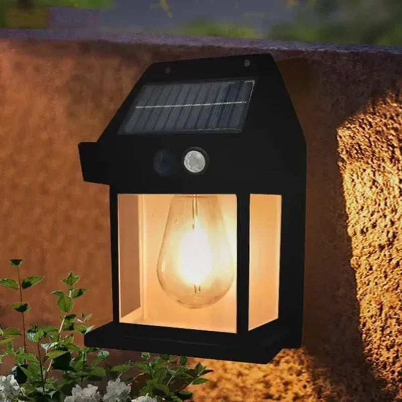 Cozy Solar Outdoor Filament Lamp with Motion Sensor