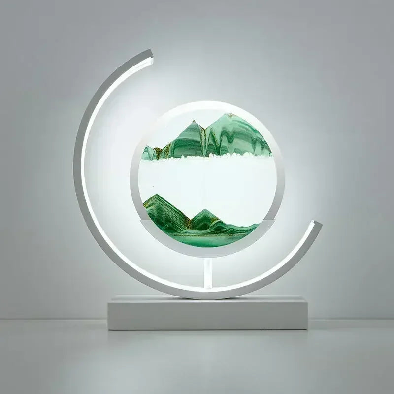 LED Sand Art Lamp – Flowing Quicksand 3D Hourglass Night Light