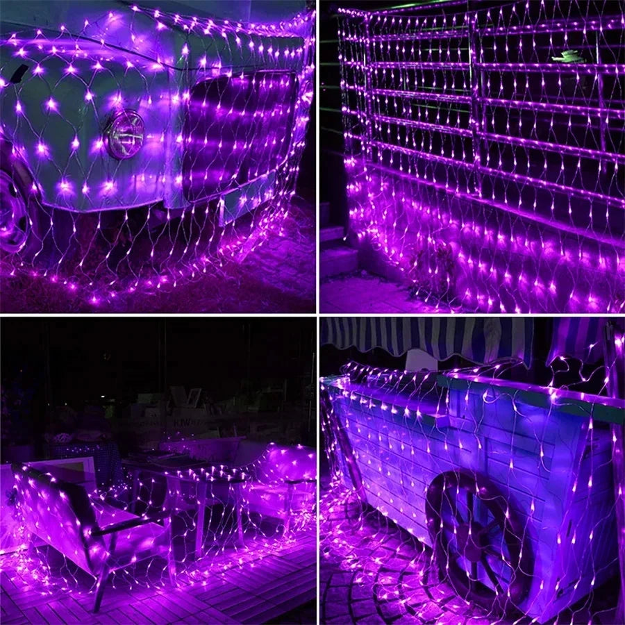 Holidays LED Net Mesh Lights – Fairy Curtain Garland