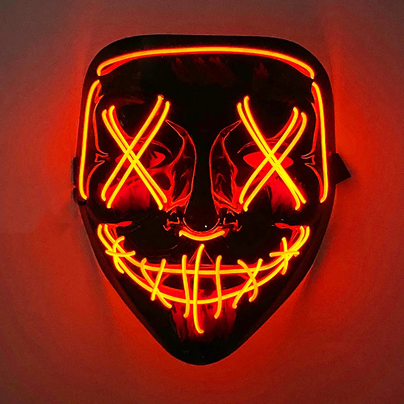 LED Purge Mask – Wireless Glowing Halloween Party Mask