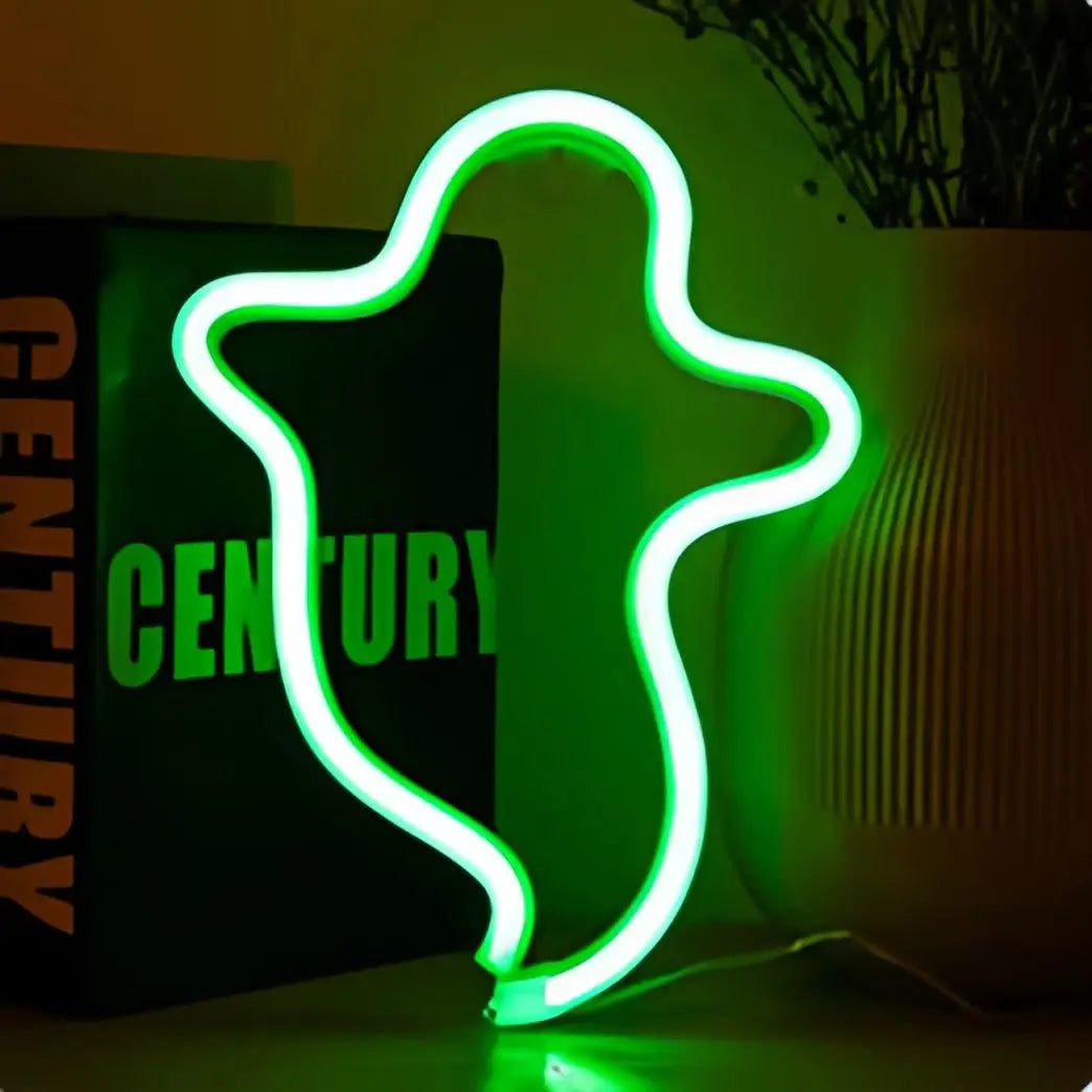 Halloween Atmosphere LED Neon Sign – USB or Battery Powered Wall Light