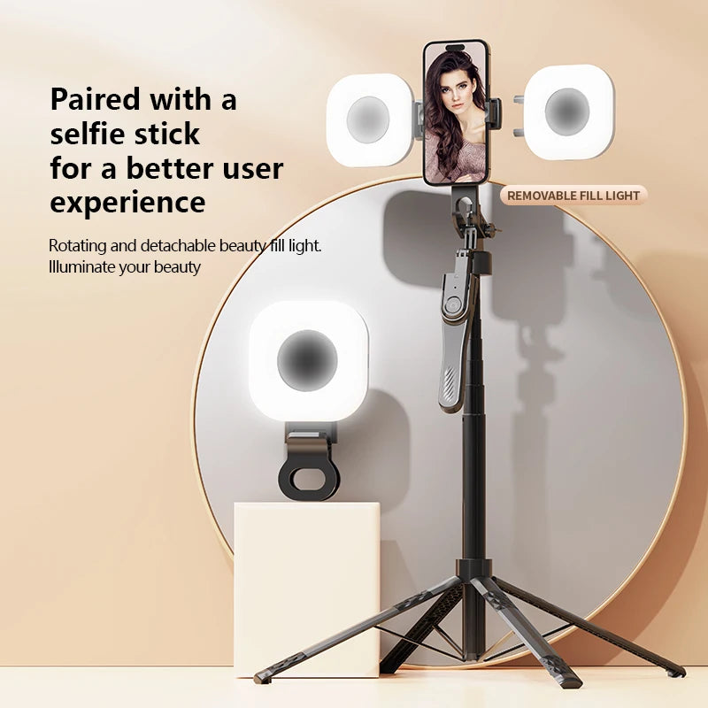 Mini Clip-On LED Selfie Light – 3 Modes, 9 Brightness Levels, USB-C Rechargeable