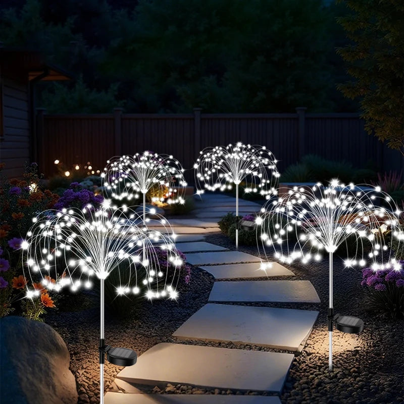 Solar Firework Lights Outdoor – Waterproof LED Garden Pathway Decor