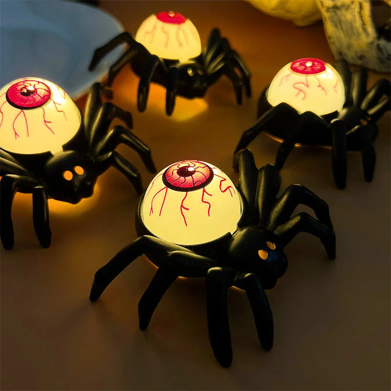 Halloween LED Candle Lights – Spider & Skull Decorative Lamps
