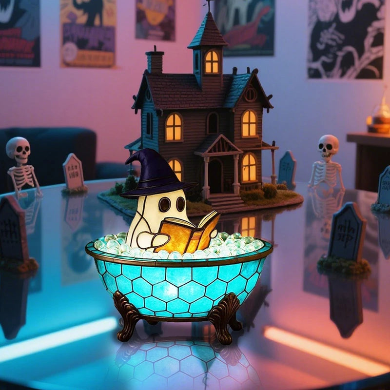 Halloween Ghost Bubble Bath LED Light – Color-Changing Mood Lamp