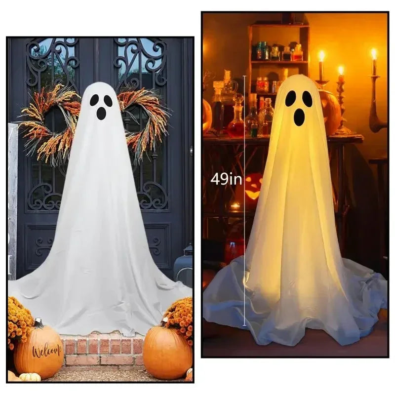 Standing Ghost Halloween Decoration with LED Lights – 49"
