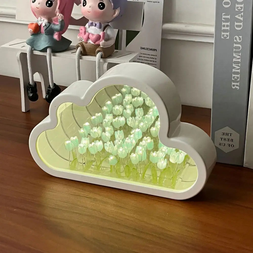 Cloud Tulip Night Light – Handmade DIY Flower Atmosphere Lamp