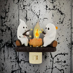 Halloween Ghost Campfire Night Light – Flickering LED Decoration