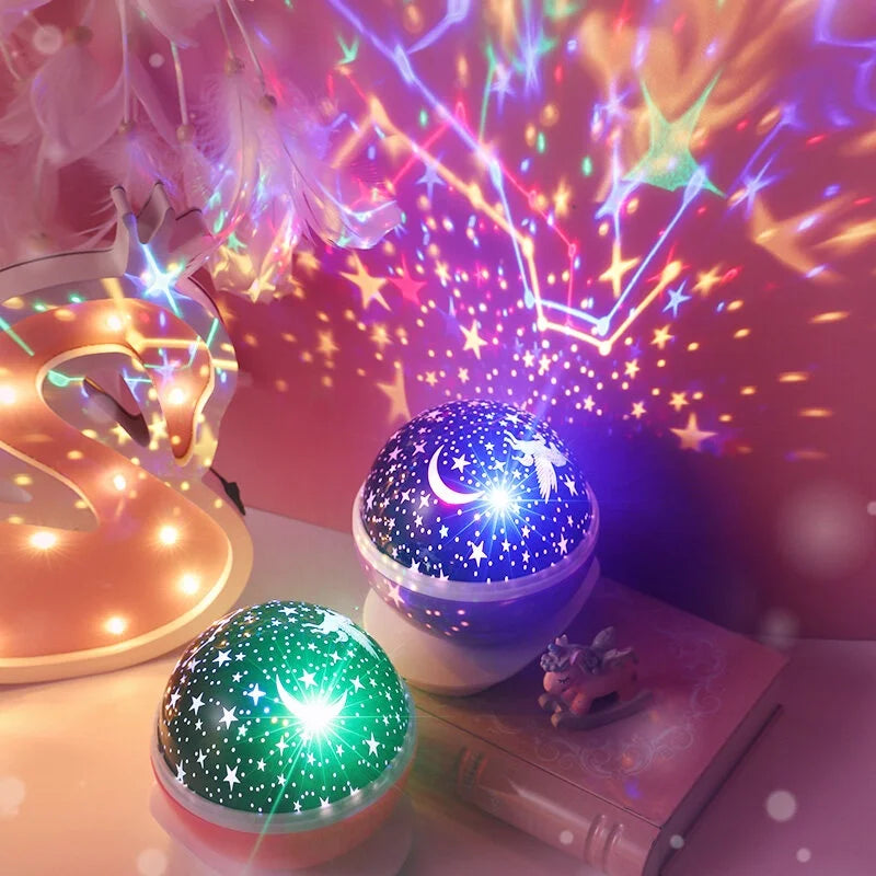 Galaxy Projector Night Light – Rotating Starry Sky & Moon Lamp for Kids