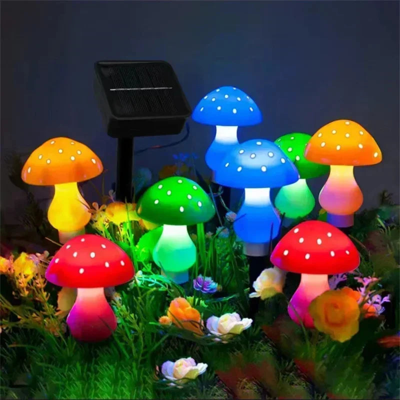 Solar Mushroom Fairy Lights – Christmas & Garden Outdoor Decoration