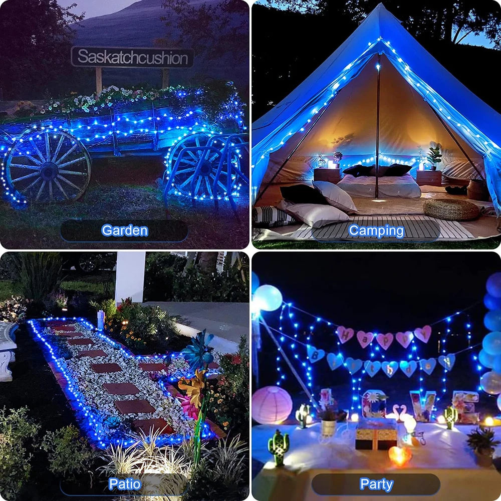Solar String Lights – Waterproof 8-Mode Copper Wire Fairy Lights