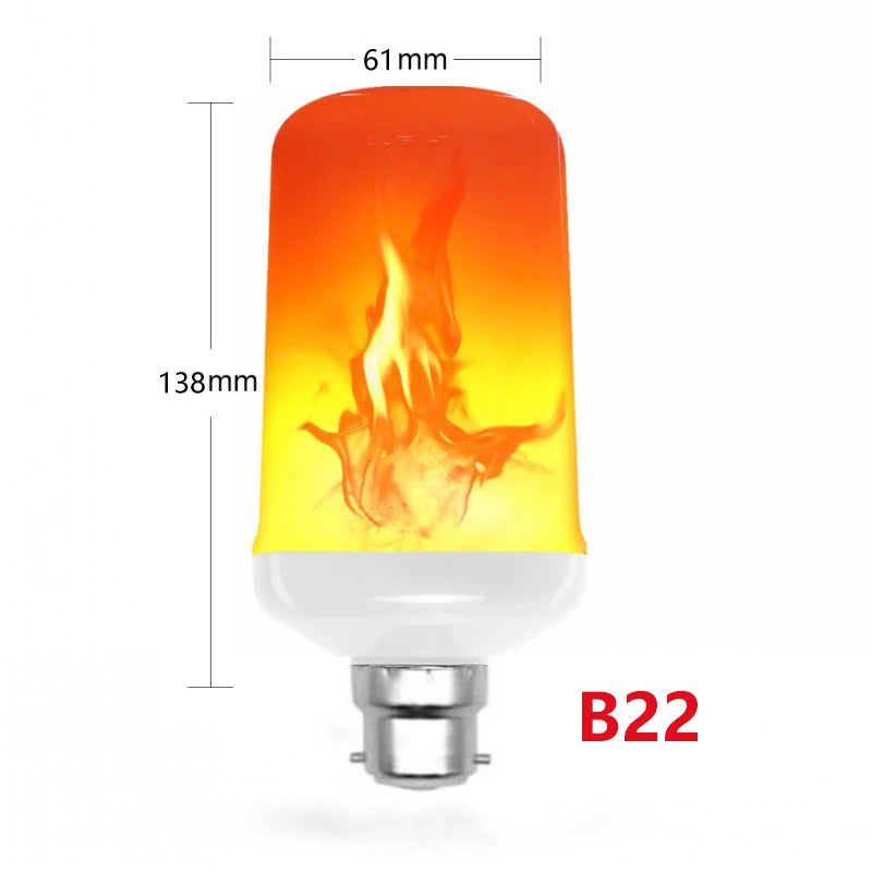 LED Flame Effect Bulb – E14/E27 Flickering Fire Light