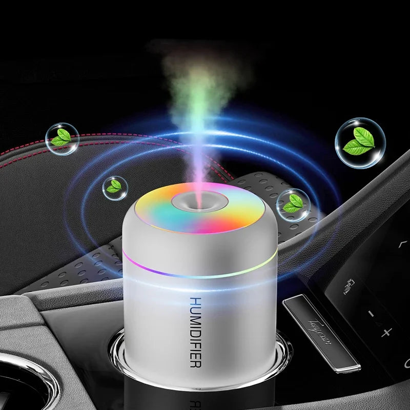 Mini USB Air Humidifier – 180ml Aroma Diffuser with LED Light