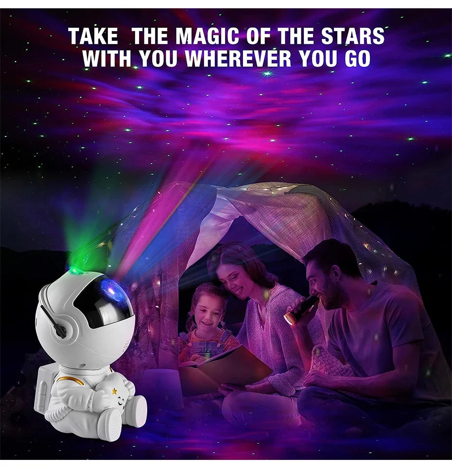 Astronaut Galaxy Projector Lamp – Starry Sky & Nebula Night Light with Remote