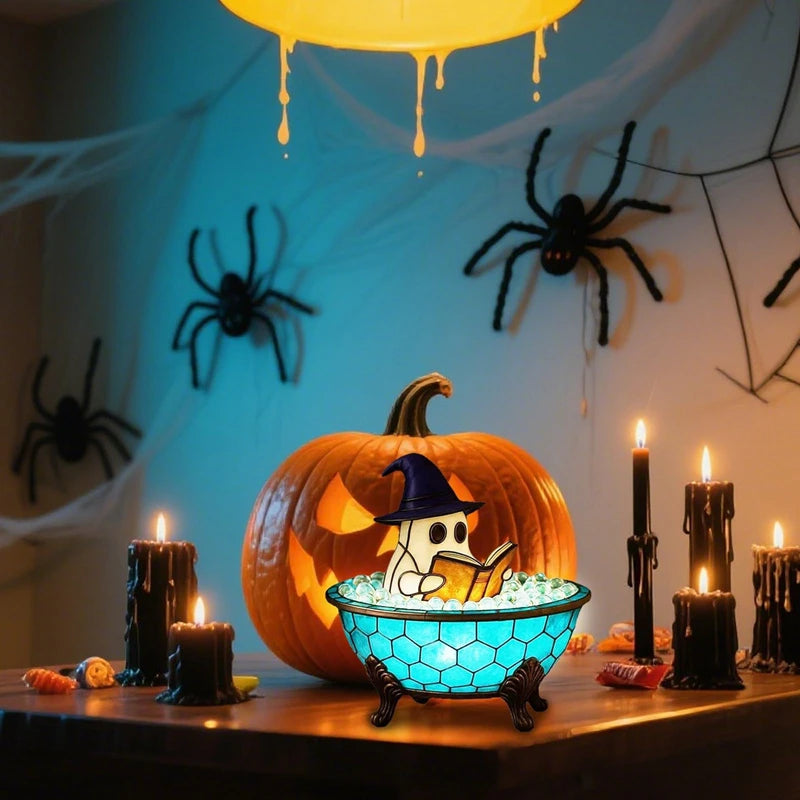Halloween Ghost Bubble Bath LED Light – Color-Changing Mood Lamp