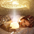 Crown Star Projector Lamp – Rotating Night Light with 6 Films & Remote