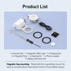 Magnetic Phone Camera Grip – TELESIN Shooting Handle with Selfie Light & Remote