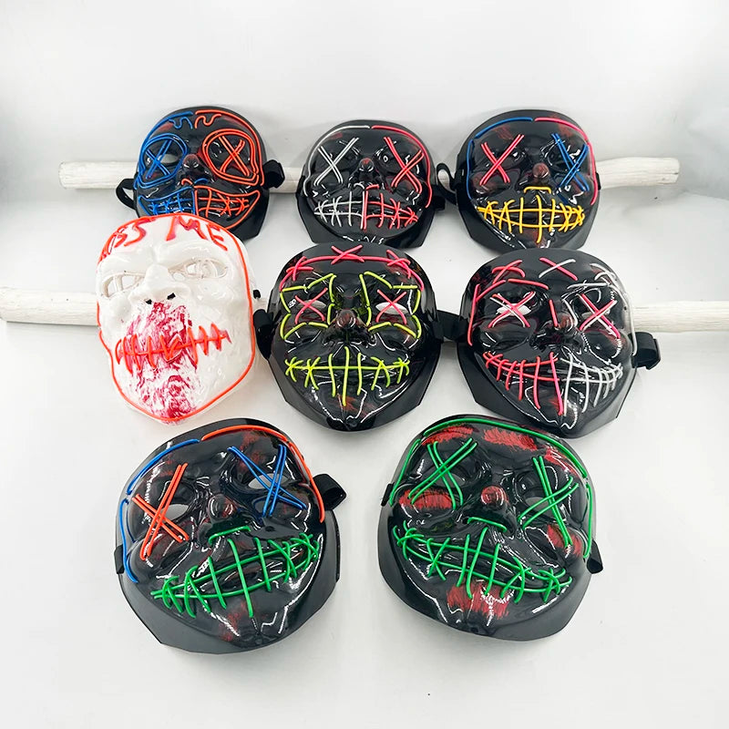LED Purge Mask – Wireless Glowing Halloween Party Mask