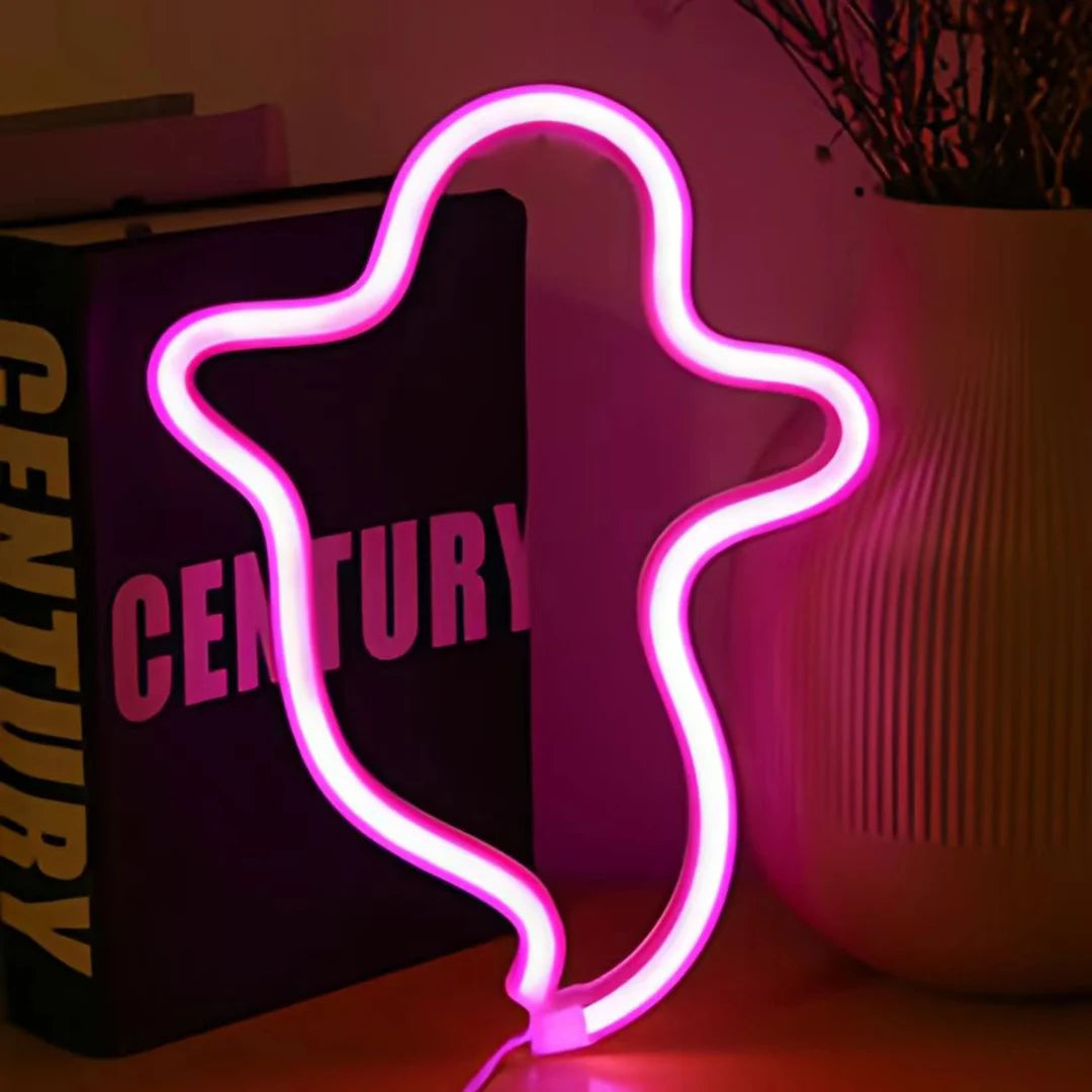 Halloween Atmosphere LED Neon Sign – USB or Battery Powered Wall Light