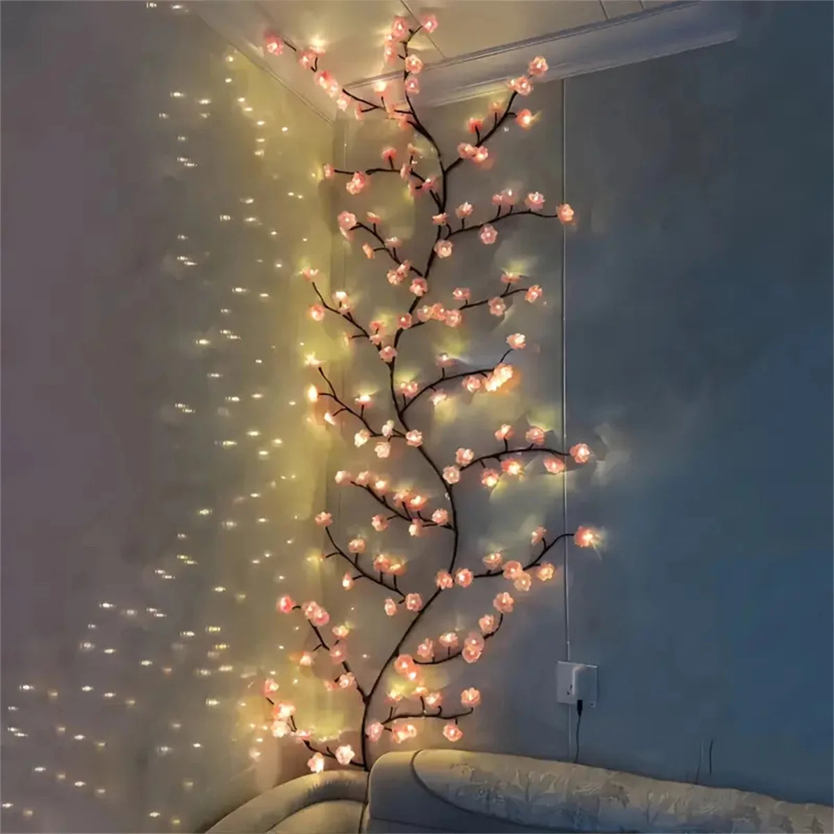 Cherry Blossom LED Tree Light – 96 LEDs with USB Power & 8 Modes
