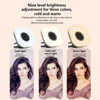 Mini Clip-On LED Selfie Light – 3 Modes, 9 Brightness Levels, USB-C Rechargeable