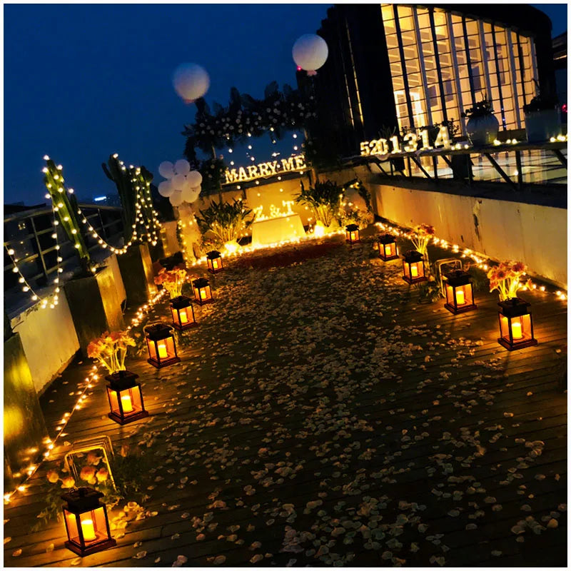 Solar Lantern Lights Outdoor – LED Hanging Garden Candle Lamps