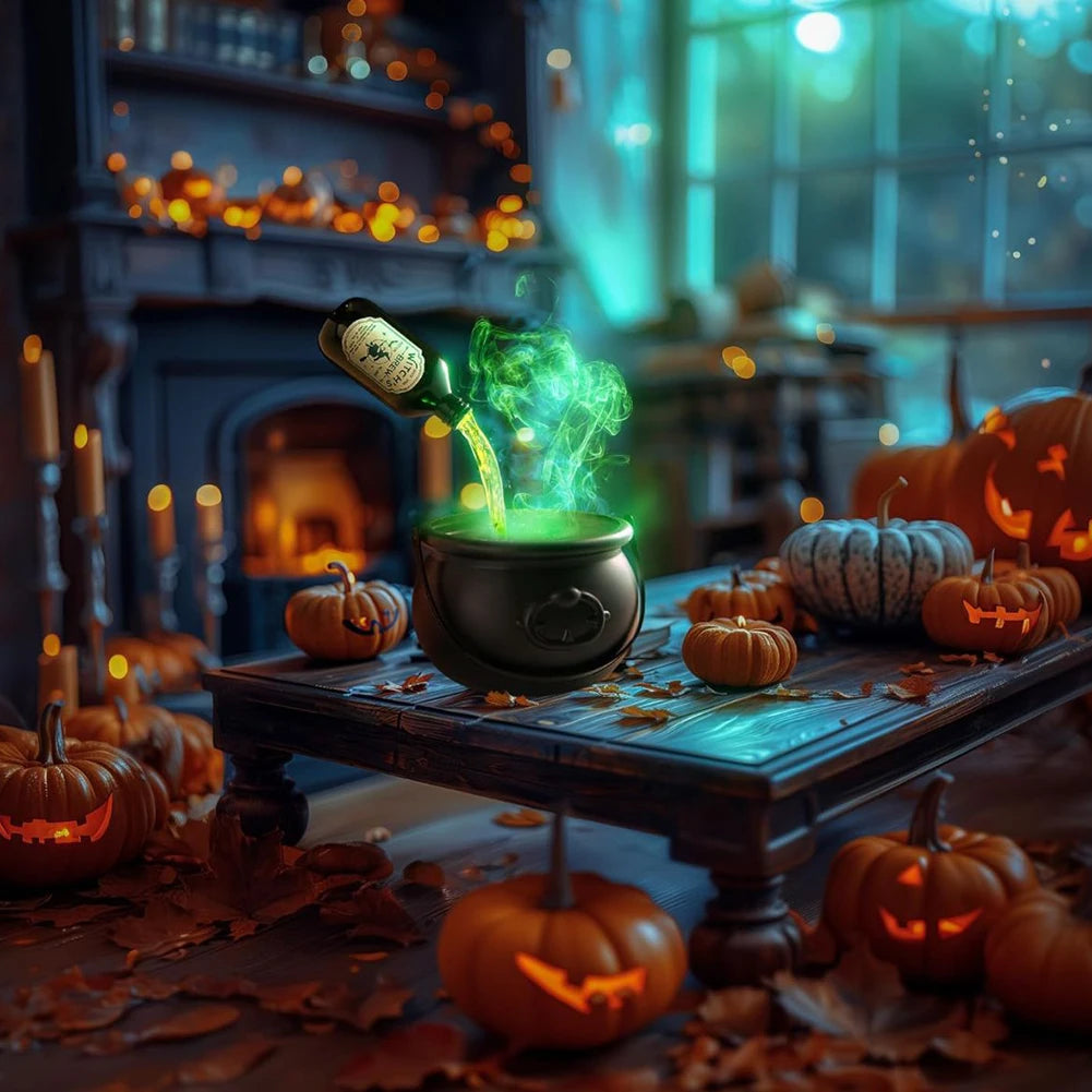 Halloween Witch Cauldron – Black Cauldron Bucket Candy Bowl & Party Prop