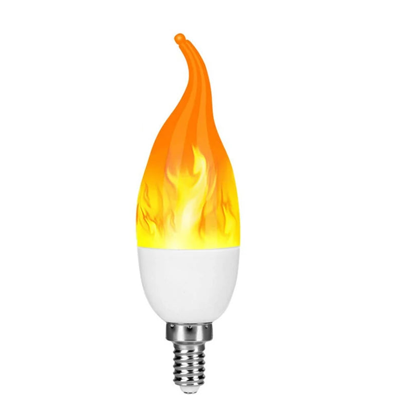 LED Flame Effect Bulb – E14/E27 Flickering Fire Light