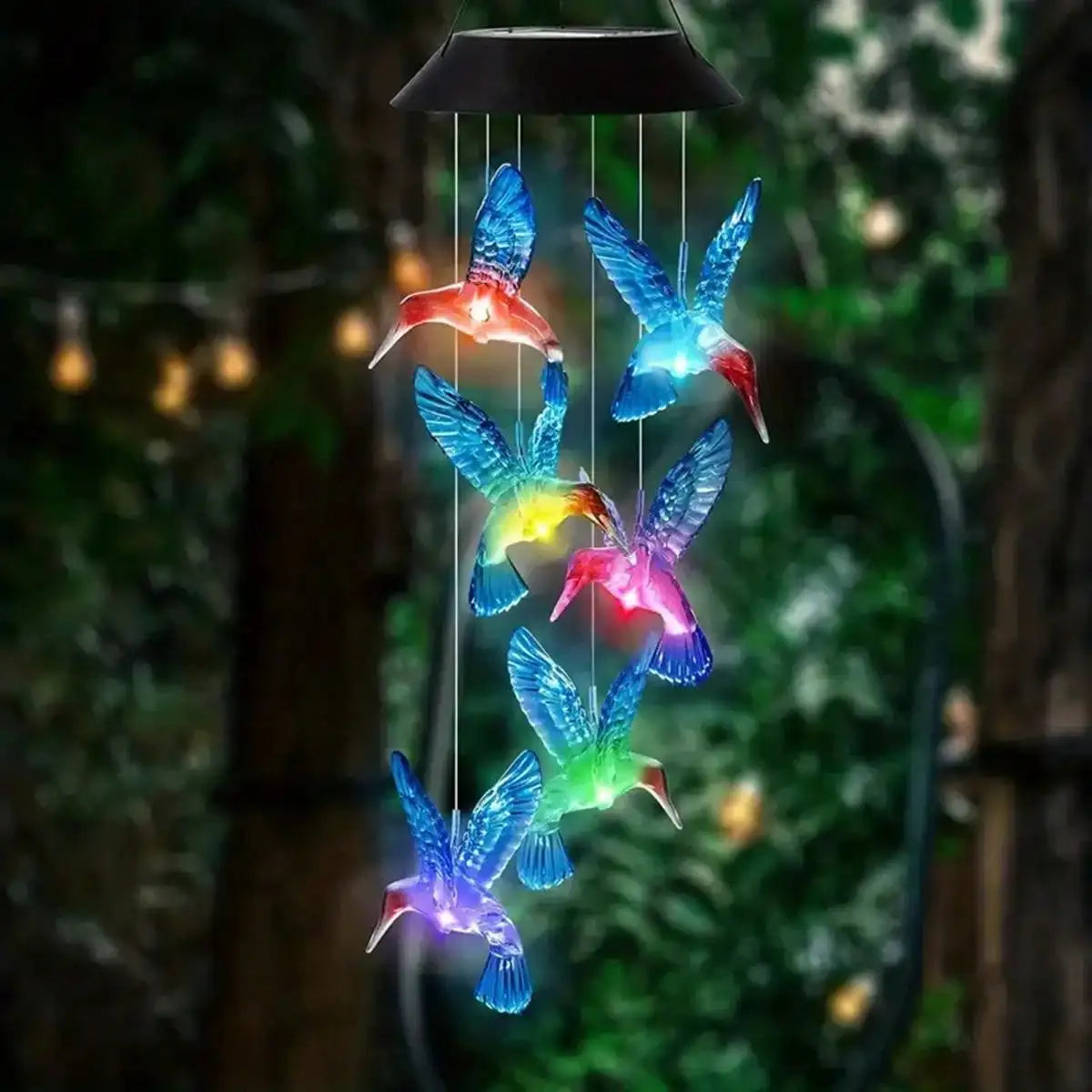 Solar Color Changing Wind Chimes – 6 LED RGB Outdoor Garden Décor