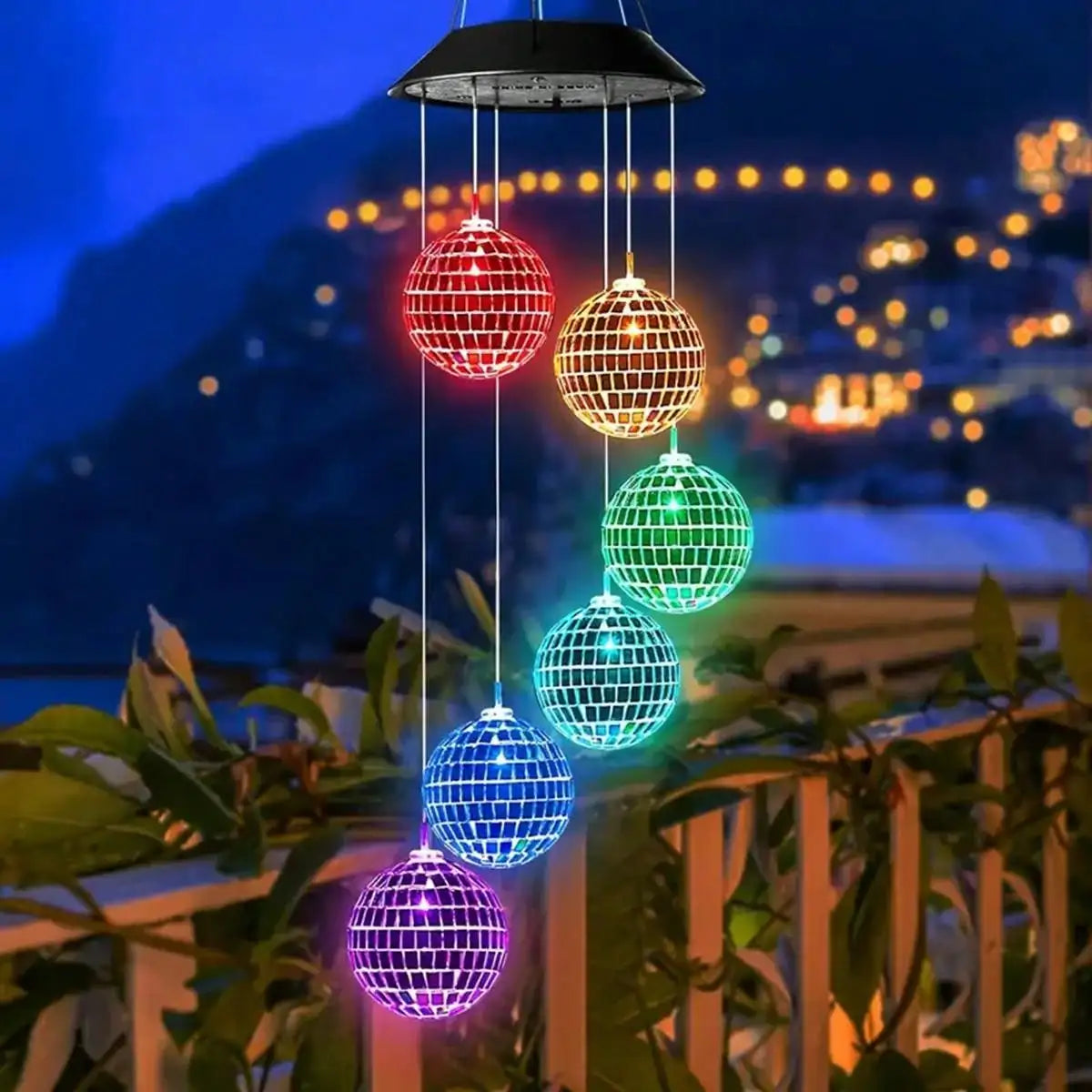 Solar Color Changing Wind Chimes – 6 LED RGB Outdoor Garden Décor
