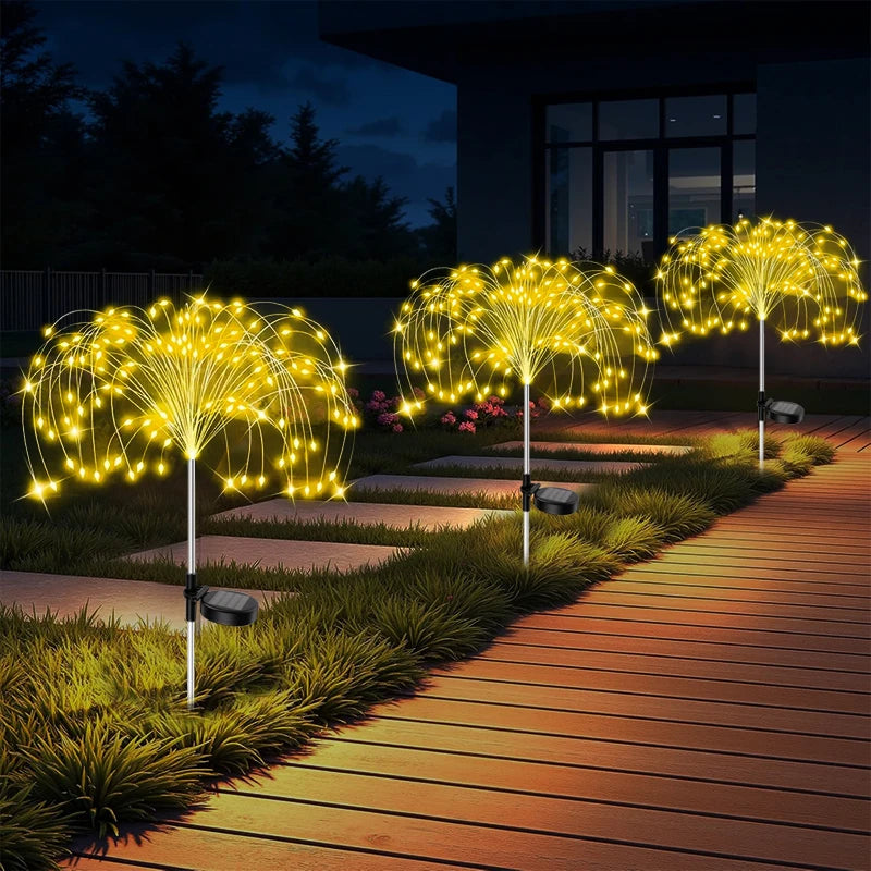 Solar Firework Lights Outdoor – Waterproof LED Garden Pathway Decor