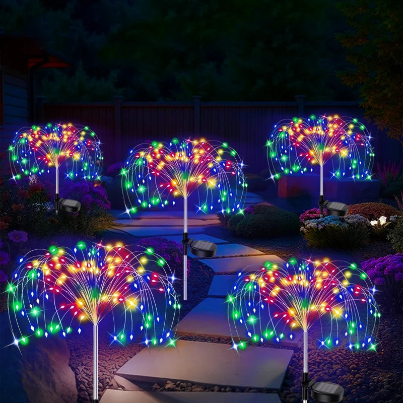 Solar Firework Lights Outdoor – Waterproof LED Garden Pathway Decor