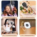 Mini Clip-On LED Selfie Light – 3 Modes, 9 Brightness Levels, USB-C Rechargeable