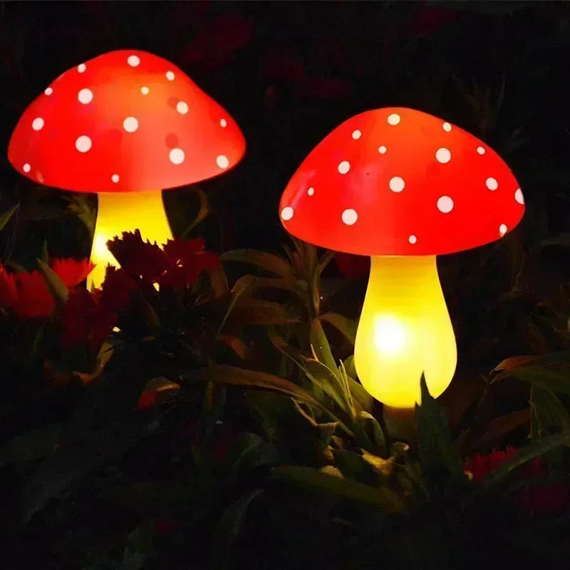 Solar Mushroom Fairy Lights – Christmas & Garden Outdoor Decoration