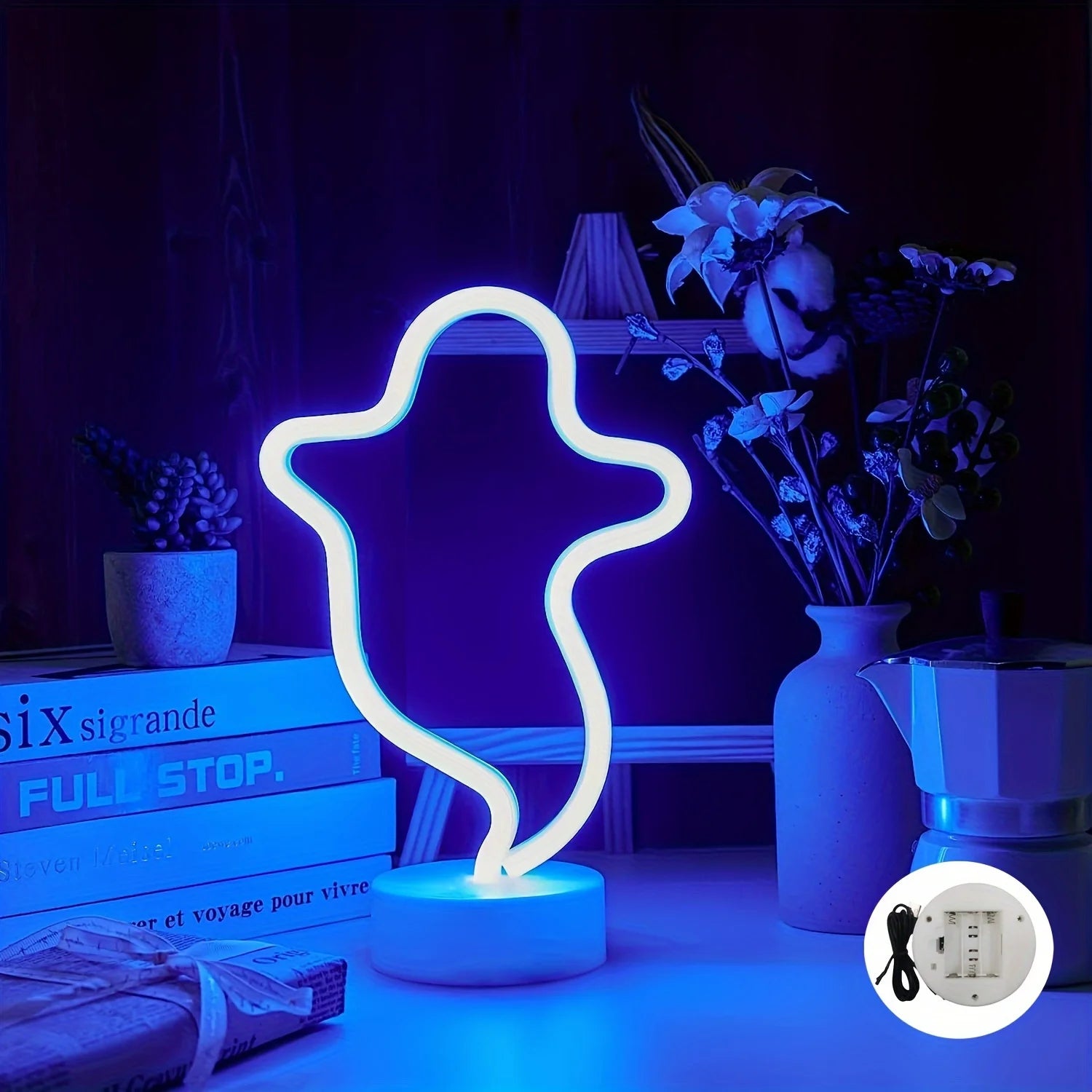 Halloween Atmosphere LED Neon Sign – USB or Battery Powered Wall Light