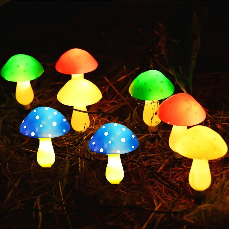 Solar Mushroom Fairy Lights – Christmas & Garden Outdoor Decoration