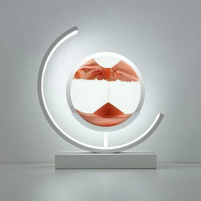 LED Sand Art Lamp – Flowing Quicksand 3D Hourglass Night Light
