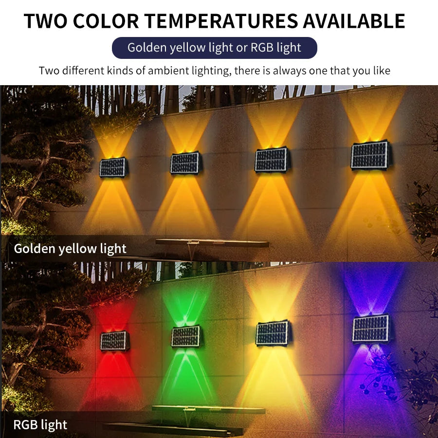 Solar LED Wall Lamp – Up & Down Outdoor Waterproof Lighting